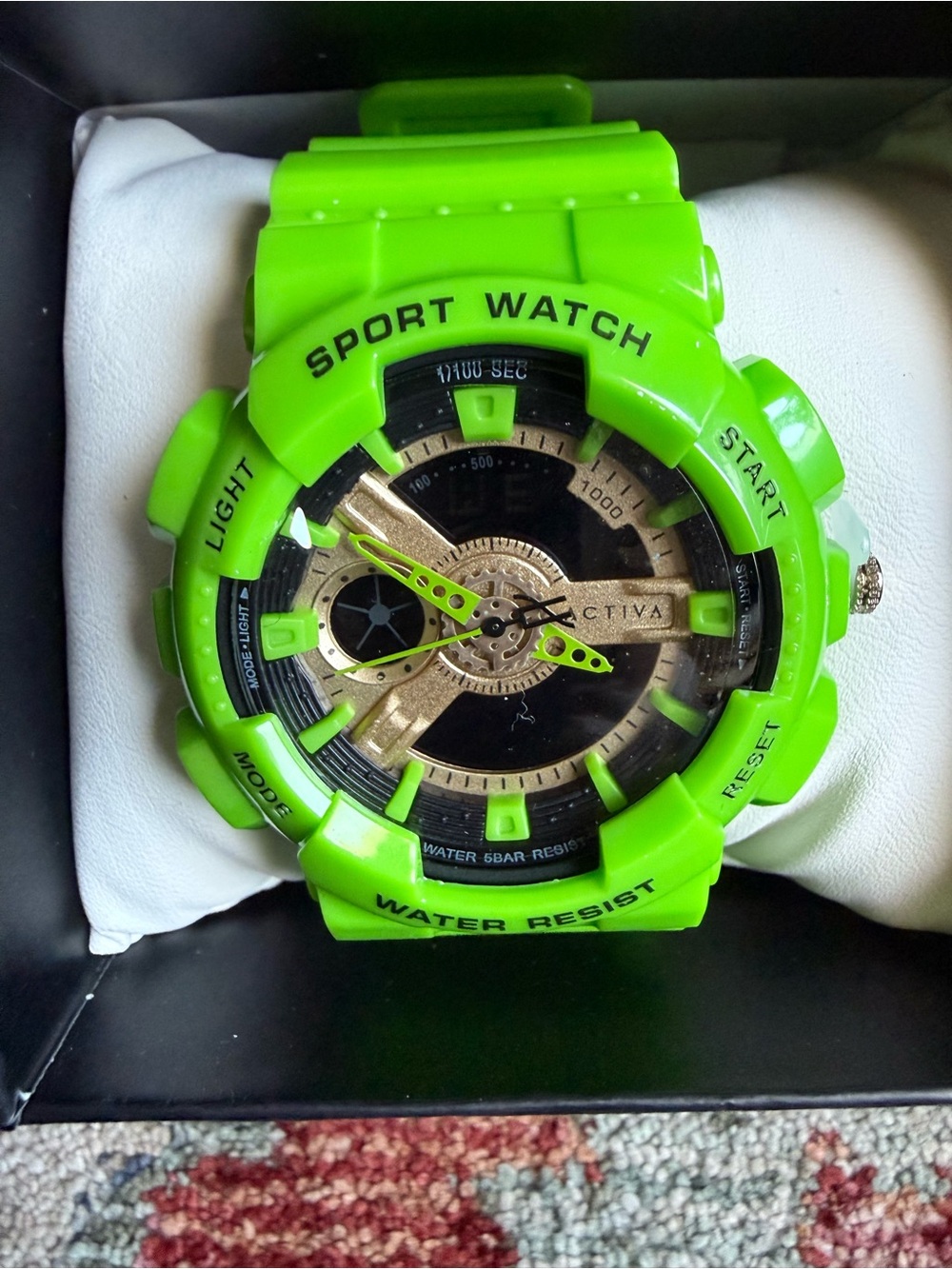 Activa NIB Neon Green Sport Watch Unisex